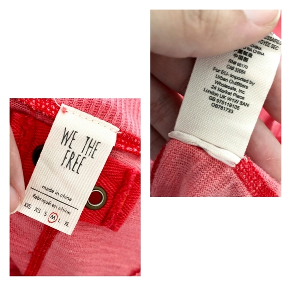 We the Free by FP " Take Me" boyfriend v-neck burnout tee destructed melon Med. - Picture 10 of 15